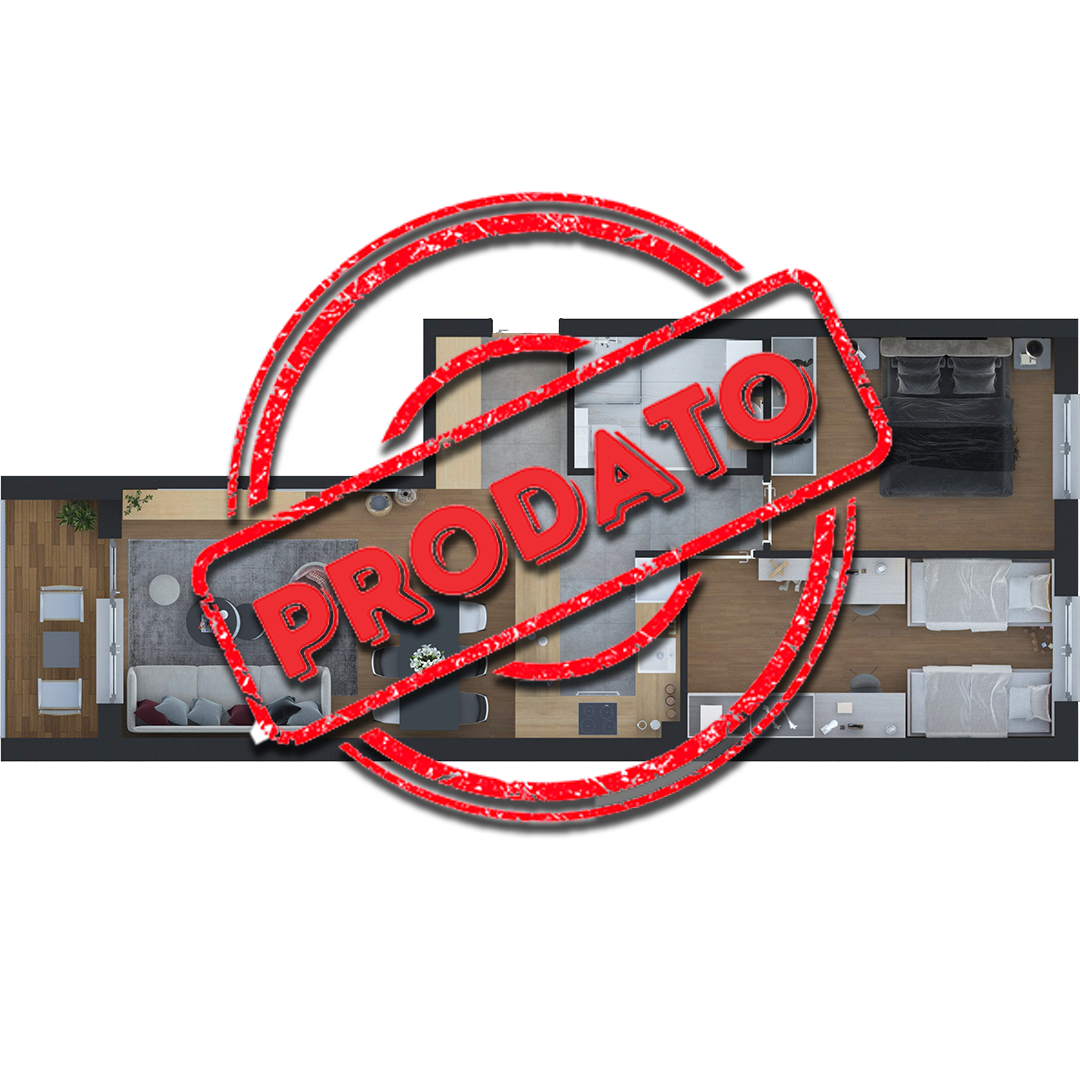 Trosoban stan  površine 61m2